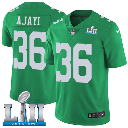 Nike Eagles #36 Jay Ajayi Green Super Bowl LII Men's Stitched NFL Limited Rush Jersey